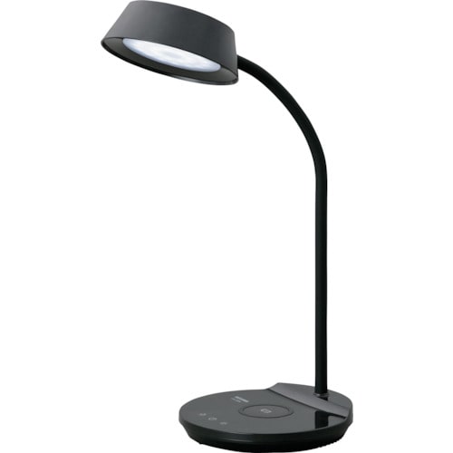 トラスコ中山 IRIS 537199 LEDデスクライト Qi充電シリーズ 平置きタイプ 調光・調色 ブラック(ご注文単位1台)【直送品】