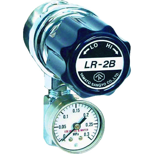 トラスコ中山 ヤマト ガス調整器 分析機用ライン圧力調整器 LR-2B L9タイプ 真鍮(ご注文単位1個)【直送品】