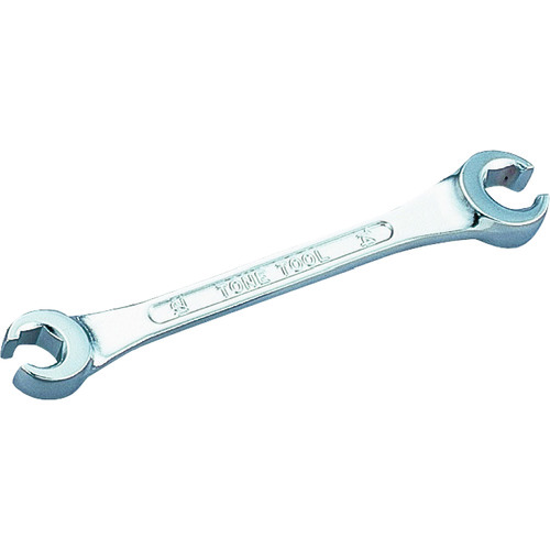 トラスコ中山 TONE フレアナットレンチ 対辺寸法17×19mm 全長165mm メッキ処理(ご注文単位1個)【直送品】