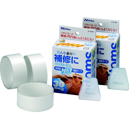 トラスコ中山 ニトムズ クリストロン多用途クリア補修テープ30mm(ご注文単位1個)【直送品】