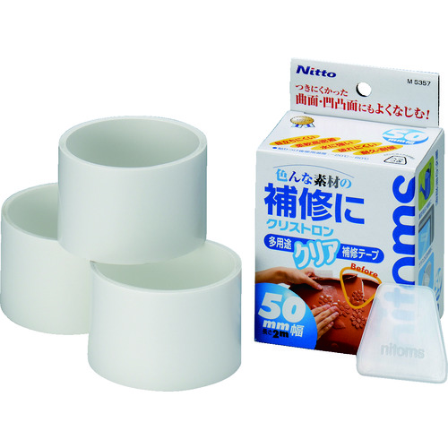 トラスコ中山 ニトムズ クリストロン多用途クリア補修テープ50mm(ご注文単位1個)【直送品】