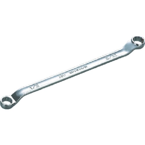 トラスコ中山 KTC 45°×6°ロングめがねレンチ3/8×7/16inch(ご注文単位1個)【直送品】