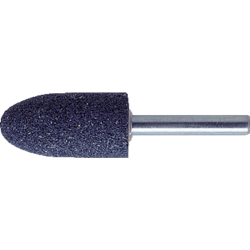 トラスコ中山 TRUSCO 軸付砥石A 砲弾型 Φ25X幅38X軸6 #36 1箱(PK)5本（ご注文単位1箱）【直送品】