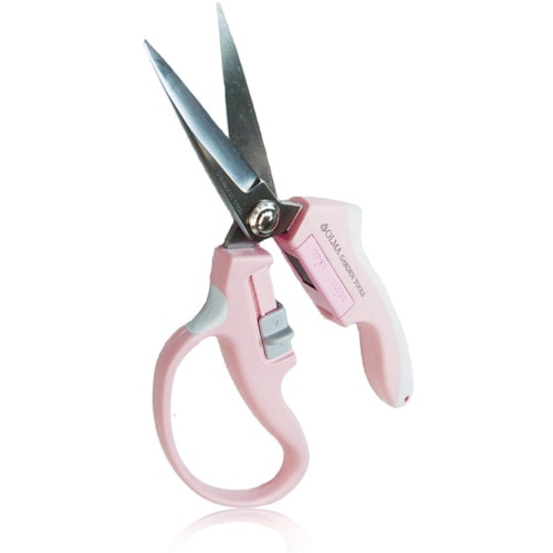 トラスコ中山 ムサシ 剪定(せんてい)ハサミ オルマ マグネット鋏 芽切型(ピンク)(ご注文単位1個)【直送品】