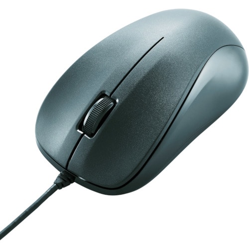 トラスコ中山 エレコム USB光学式マウス(Mサイズ)ブラック(ご注文単位1個)【直送品】