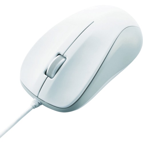 トラスコ中山 エレコム USB光学式マウス(Mサイズ)ホワイト(ご注文単位1個)【直送品】