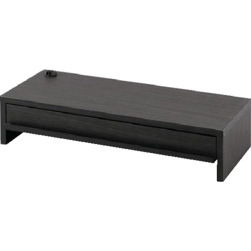 トラスコ中山 IRIS 289236 モニター台 引出し付き ブラックオーク(ご注文単位1台)【直送品】