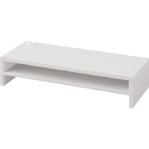トラスコ中山 IRIS 289234 モニター台 棚板付き オフホワイト(ご注文単位1台)【直送品】