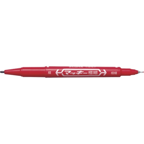 トラスコ中山 ゼブラ マッキー極細 赤(ご注文単位1本)【直送品】