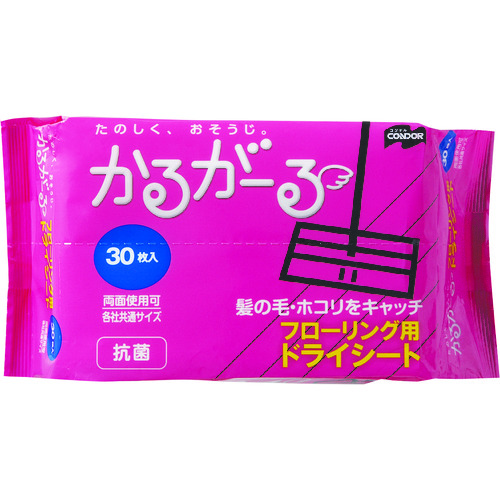 トラスコ中山 コンドル かるがーる フローリングワイパー用 フローリングドライシート30P(30枚入)(ご注文単位1パック)【直送品】
