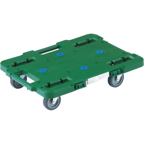 トラスコ中山 TRUSCO 樹脂製平台車 ルートバン 400X600 4輪自在 緑(ご注文単位1台)【直送品】
