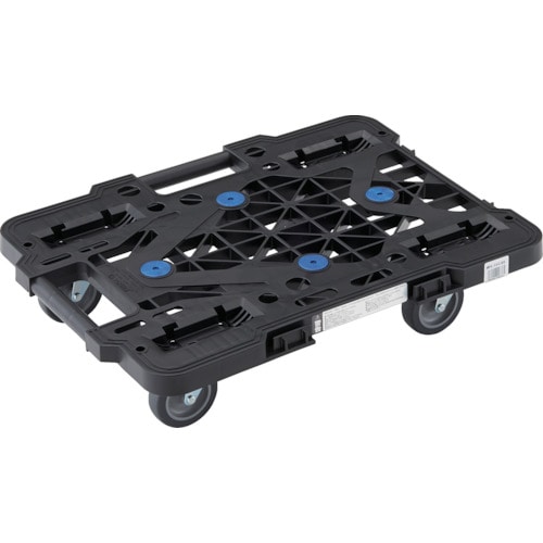 トラスコ中山 TRUSCO 樹脂製平台車 ルートバンメッシュタイプ 515X385 オール自在 黒(ご注文単位1台)【直送品】