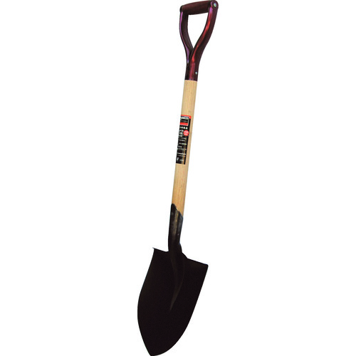 トラスコ中山 TRUSCO 木柄ショベル 丸形 全長970mm(ご注文単位1本)【直送品】