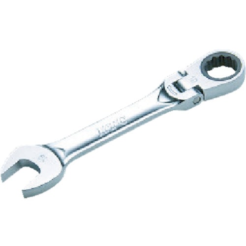 トラスコ中山 KTC ショートラチェットコンビネーションレンチ(首振りタイプ) 18mm(ご注文単位1個)【直送品】