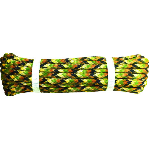 トラスコ中山 ユタカメイク PP迷彩ロープ 8mm×10m(ご注文単位1本)【直送品】