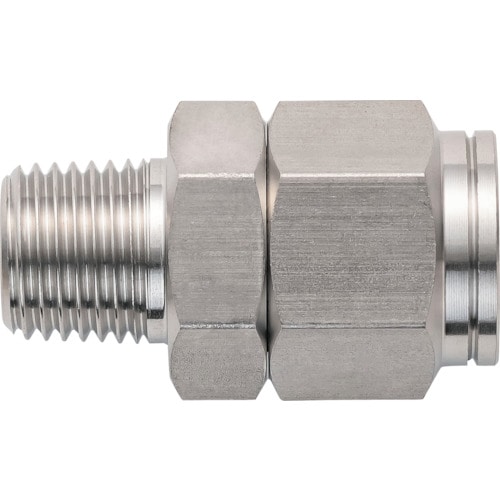 トラスコ中山 潤工社 ステンレス継手 ニップル(インチ系列) 9.53×6.99mm PT1/2(ご注文単位1個)【直送品】