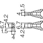 トラスコ中山 白光 ノズル/4.2×1.5mm(ご注文単位1本)【直送品】