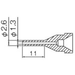 トラスコ中山 白光 ノズル 1.3mm ロング型(ご注文単位1本)【直送品】