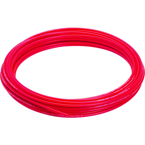 トラスコ中山 ピスコ ナイロンチューブ レッド 4×2.5 20M(ご注文単位1巻)【直送品】