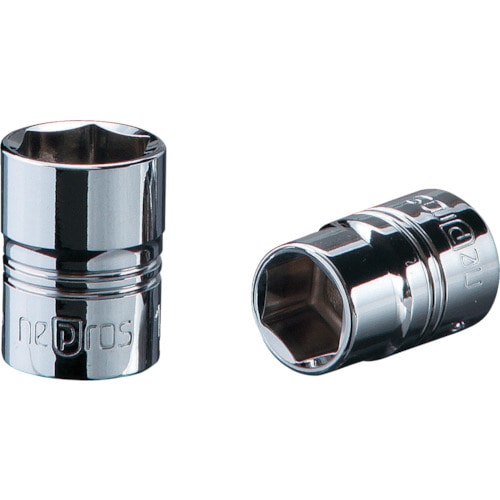 トラスコ中山 ネプロス 6.3sq.ソケット(六角) 対辺寸法4mm 差込角6.35mm 全長16mm(ご注文単位1個)【直送品】