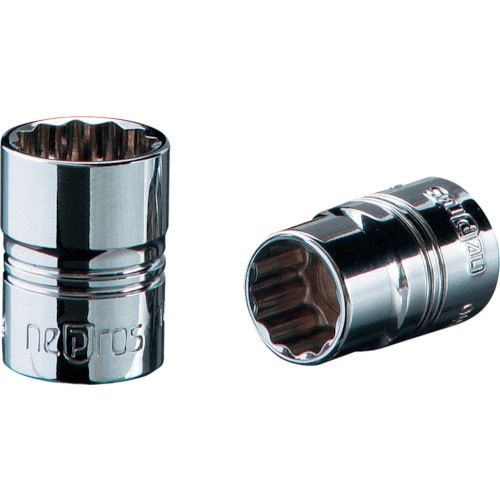 トラスコ中山 ネプロス 6.3sq.ソケット(十二角) 対辺寸法11mm 差込角6.5mm 全長19mm(ご注文単位1個)【直送品】