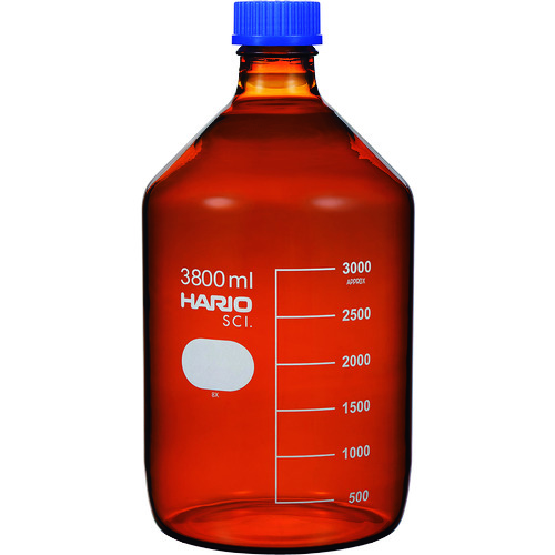 トラスコ中山 HARIO ボトル 耐熱ねじ口瓶(茶) 3800ml(ご注文単位1個)【直送品】