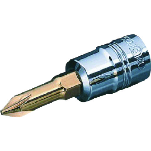 トラスコ中山 ネプロス ドライバービットソケット 6.3sq.クロスビットソケット 刃先No.1 差込角6.35mm 全長44.7mm(ご注文単位1個)【直送品】