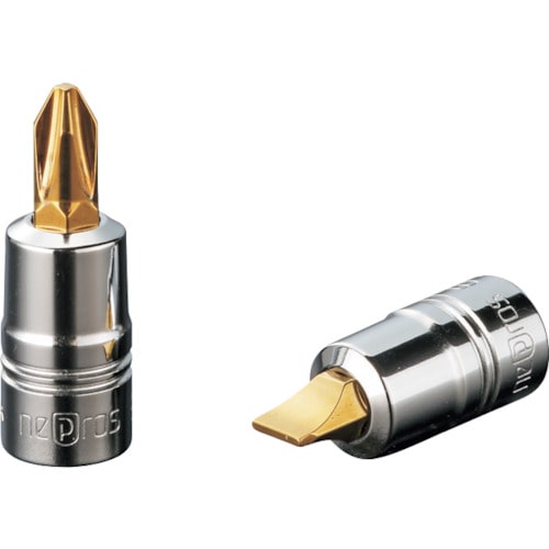 トラスコ中山 ネプロス ドライバービットソケット 6.3sqスタッビクロスビットソケット 刃先NO.2 全長34mm(ご注文単位1個)【直送品】