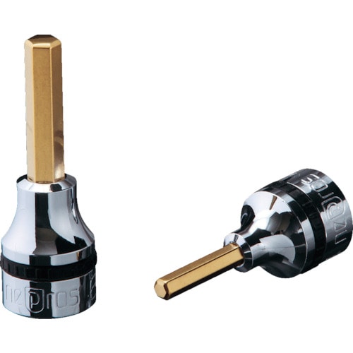 トラスコ中山 ネプロス 9.5sq.ヘキサゴンビットソケット 対辺寸法4mm 差込角9.5mm 全長42mm(ご注文単位1個)【直送品】