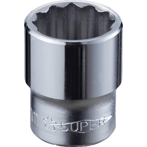 トラスコ中山 スーパー ソケットレンチ用ソケット12角(差込角9.5mm)六角対辺17mm(ご注文単位1個)【直送品】