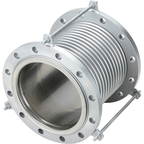 トラスコ中山 NFK 排気ライン用伸縮管継手 フランジ5K/SS400(接液部SUS) 125A×150L(ご注文単位1本)【直送品】