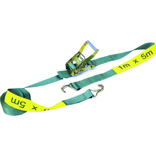 トラスコ中山 ニッコウ ベルト荷締機 ナローフック付 幅50mm 長さ1m(固定)・5m(調整)(ご注文単位1台)【直送品】