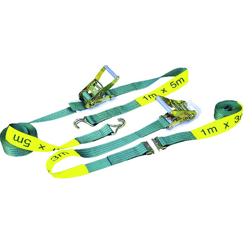 トラスコ中山 ニッコウ ベルト荷締機 ナローフック付 幅50mm 長さ1m(固定)・7m(調整)(ご注文単位1台)【直送品】