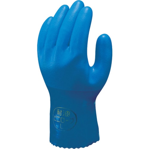 トラスコ中山 ショーワ 塩化ビニール手袋 耐油ビニローブ5双パック ブルー Lサイズ（ご注文単位1袋）【直送品】