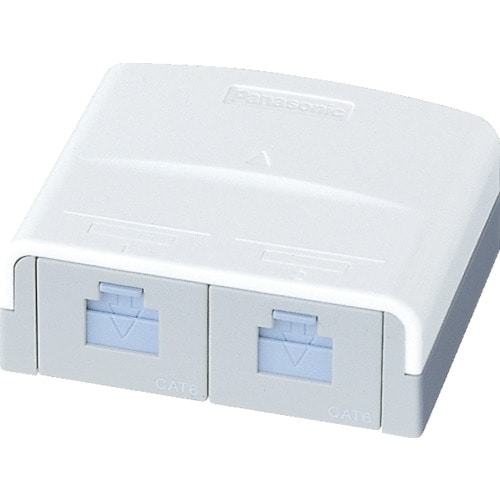 トラスコ中山 Panasonic ぐっとすシリーズ情報モジュラジャック CAT5E 露出2コ口(ご注文単位1個)【直送品】