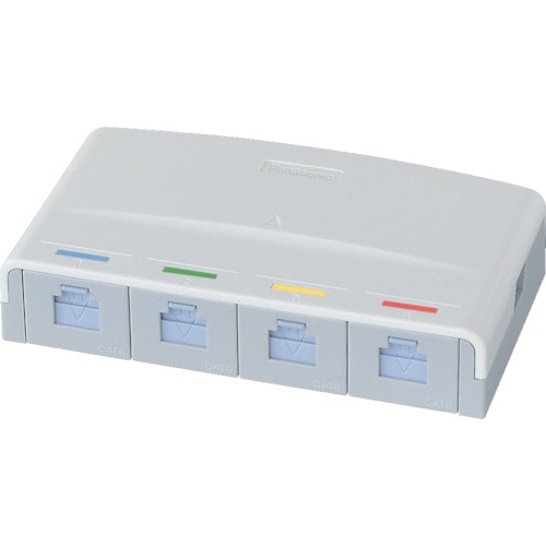 トラスコ中山 Panasonic ぐっとすシリーズ情報モジュラジャック CAT5E 露出4コ口(ご注文単位1個)【直送品】