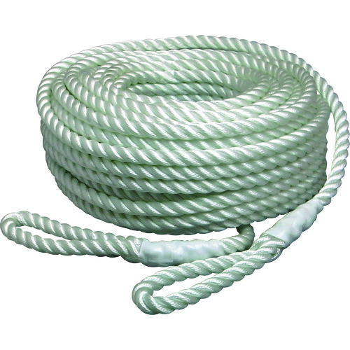 トラスコ中山 まつうら 電動ウインチ用ナイロンロープ(3打ち) 16mmΦ×50m 両端アイ加工(ご注文単位1巻)【直送品】
