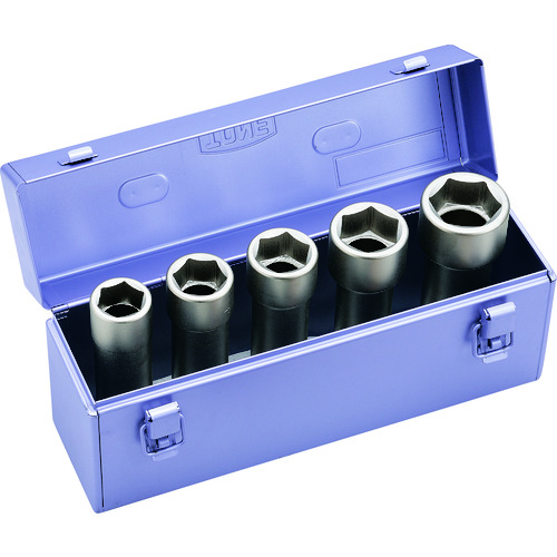 トラスコ中山 TONE インパクト用超ロングソケットセット(メタルトレーケース仕様) 5pcs 差込角19.0mm(ご注文単位1セット)【直送品】