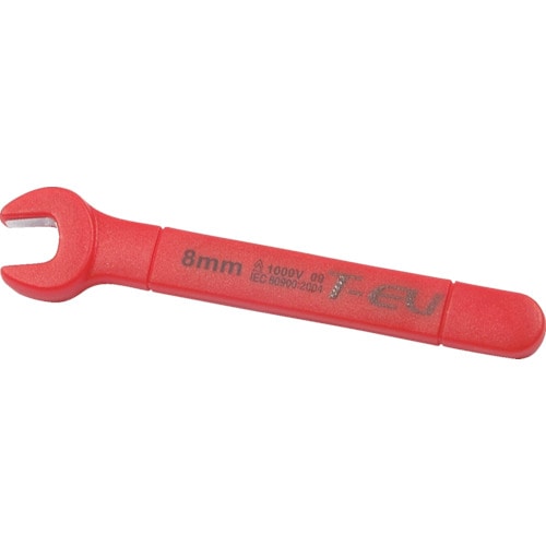 トラスコ中山 Tech-EV 絶縁スパナ 二面幅寸法8mm(ご注文単位1個)【直送品】