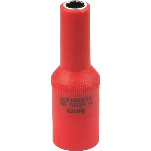 トラスコ中山 Tech-EV 絶縁工具 ソケット 3/8 8mm(ご注文単位1個)【直送品】