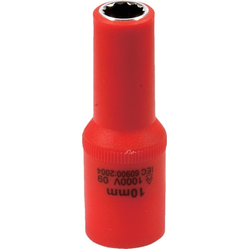 トラスコ中山 Tech-EV 絶縁工具 ソケット 3/8 10mm(ご注文単位1個)【直送品】