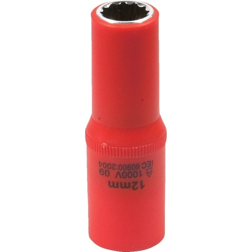 トラスコ中山 Tech-EV 絶縁工具 ソケット 3/8 12mm(ご注文単位1個)【直送品】
