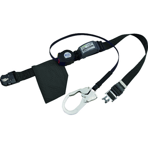 トラスコ中山 タイタン REELOCK S2NEOライト ロック装置付巻取器式胴ベルト ブラック ワンタッチバックル(ご注文単位1本)【直送品】