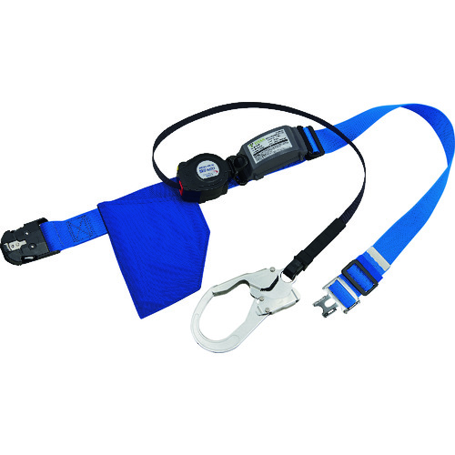トラスコ中山 タイタン REELOCK S2NEOライト ロック装置付巻取器式胴ベルト スカイブルー ワンタッチバックル(ご注文単位1本)【直送品】