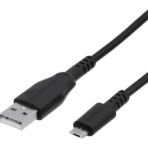 トラスコ中山 オウルテック microUSBケーブル25万回の屈曲試験をクリア断線に強いブラック200CM（ご注文単位1個）【直送品】