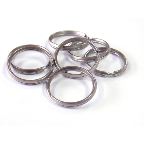 トラスコ中山 ニッサチェイン ステンレスキーリング 25mm(3個入)（ご注文単位1パック）【直送品】