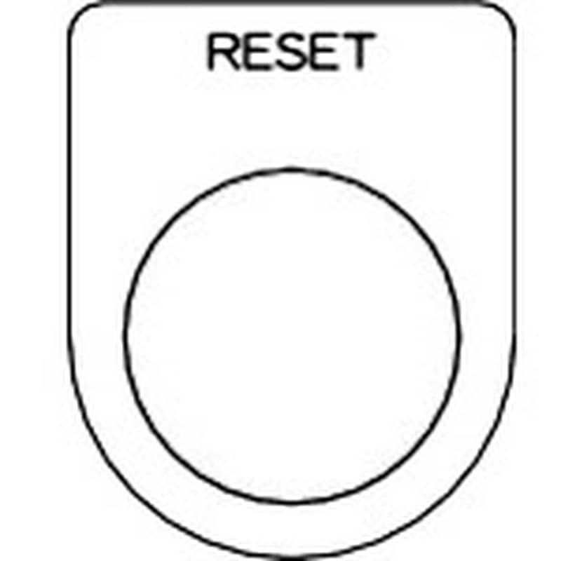トラスコ中山 TRUSCO スイッチ銘板 RESET 黒 φ25.5(5枚入り)（ご注文単位1パック）【直送品】