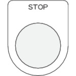 トラスコ中山 IM 押ボタン/セレクトスイッチ(メガネ銘板) STOP 黒 φ30.5 50×40×2mm(ご注文単位1枚)【直送品】
