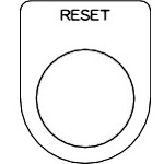 トラスコ中山 TRUSCO スイッチ銘板 RESET 黒 φ30.5(5枚入り)(ご注文単位1パック)【直送品】