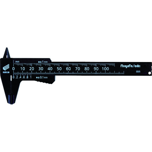 トラスコ中山 SK プラスチックノギス快段目盛 軽快 100mm(ご注文単位1本)【直送品】
